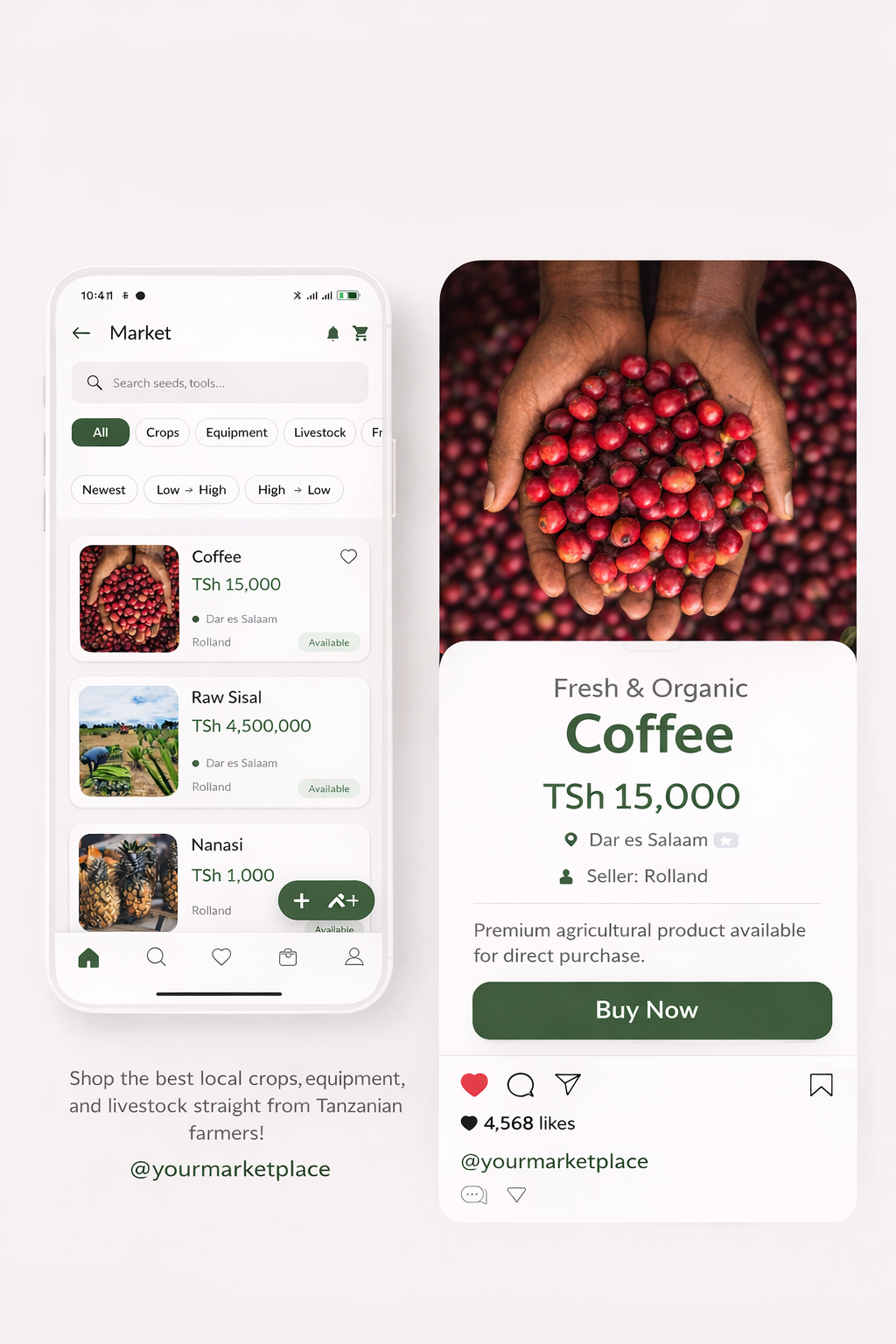 AgriLink marketplace feature
